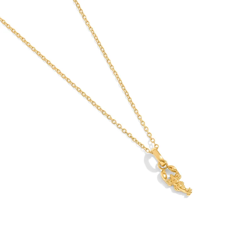 Ocean Charms Lobster Necklace (Gold) made by Abbott Lyon