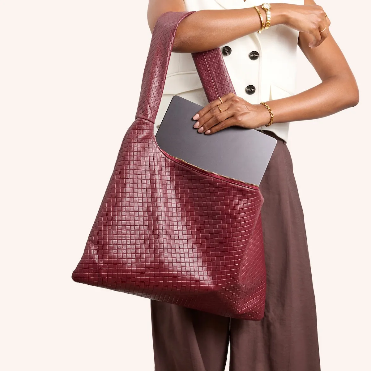 Milan Leather Bag (Burgundy) sold by Abbott Lyon product image thumbnail 3