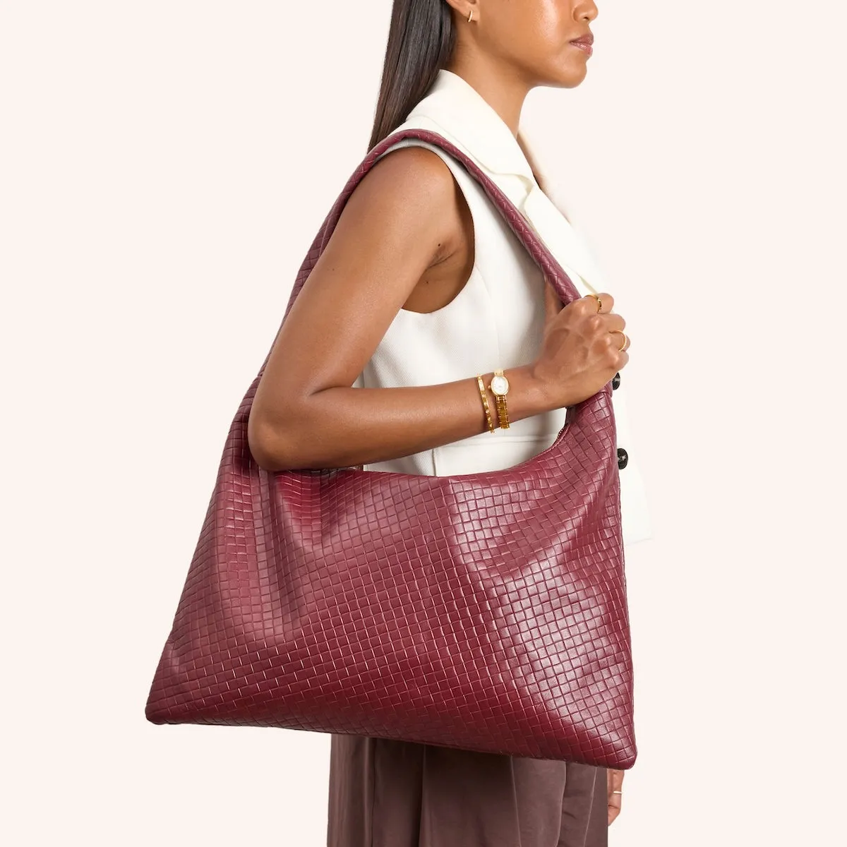 Milan Leather Bag (Burgundy) sold by Abbott Lyon product image thumbnail 2