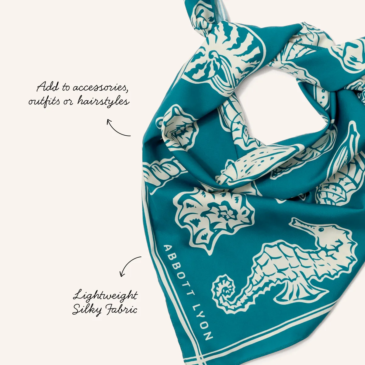 Ocean Icon Scarf (Teal) sold by Abbott Lyon product image thumbnail 3