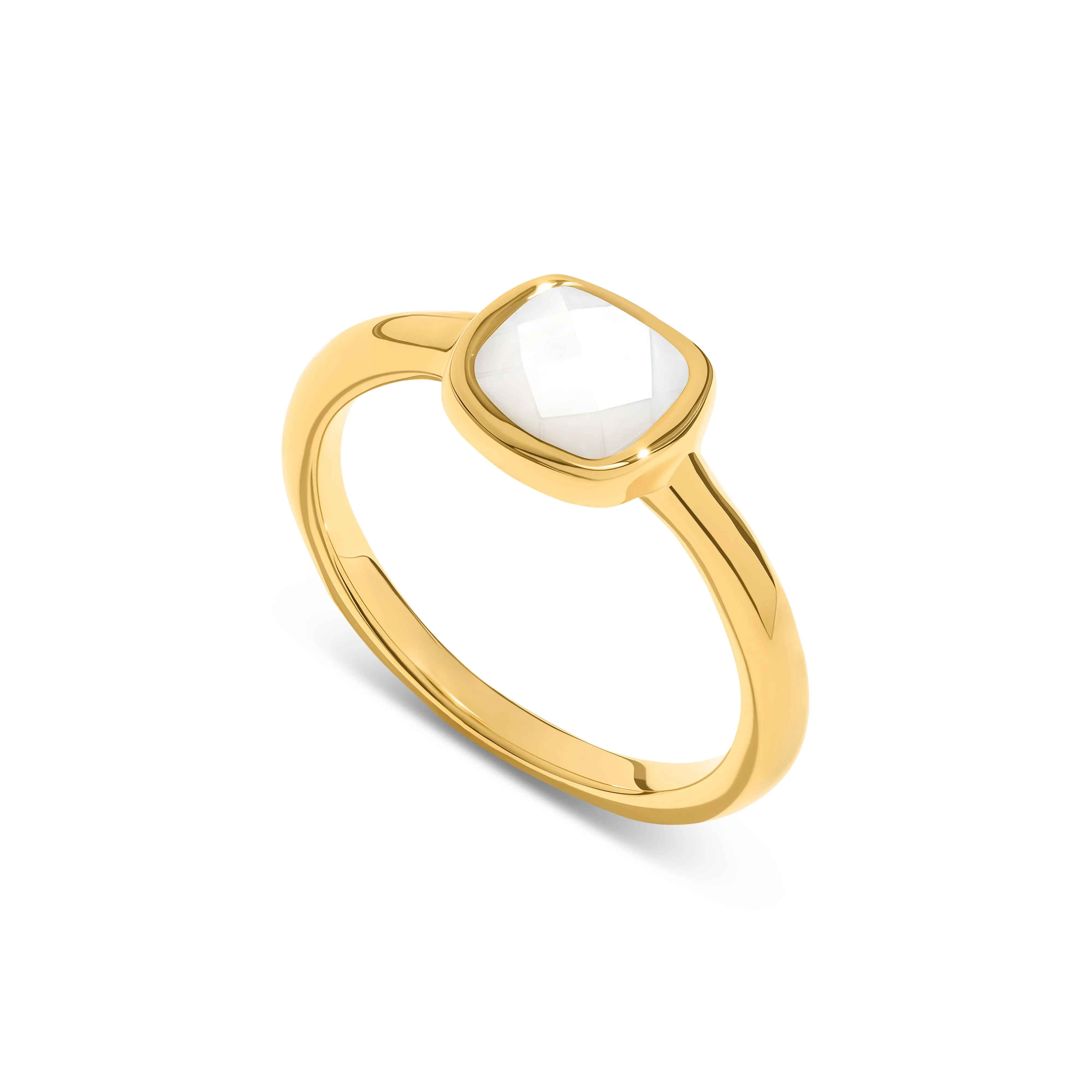 Mother of Pearl Cushion Ring (Gold) sold by Abbott Lyon