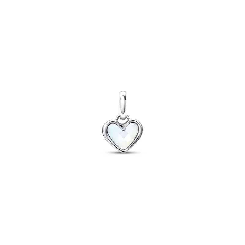 Mother of Pearl Heart Pendant (Silver) made by Abbott Lyon