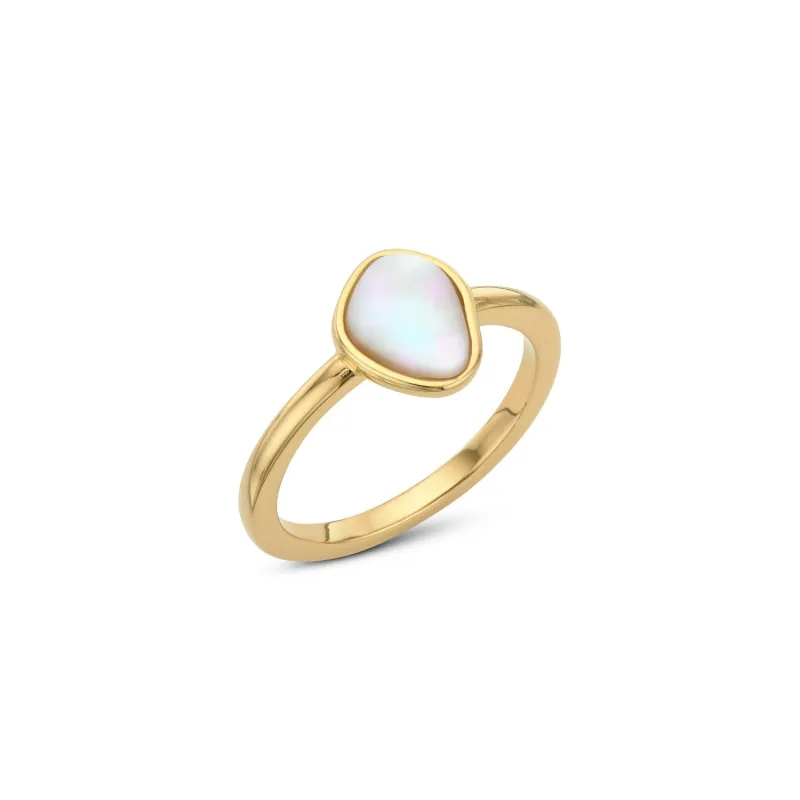 Mother of Pearl Molten Ring (Gold) made by Abbott Lyon