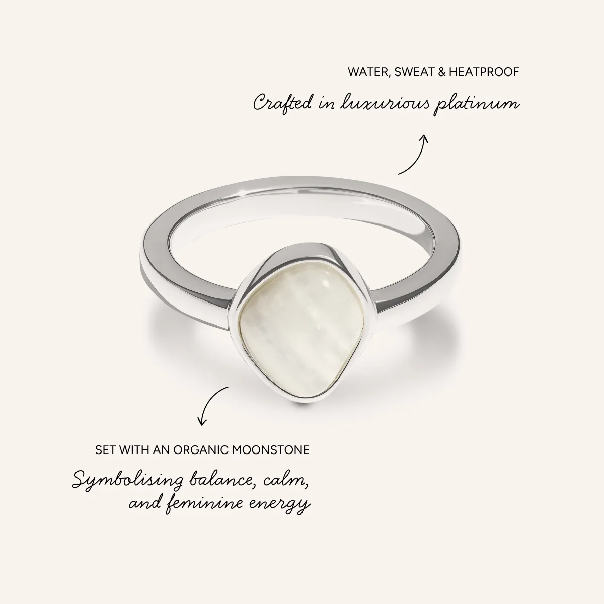Mother of Pearl Molten Ring (Silver) sold by Abbott Lyon product image thumbnail 3