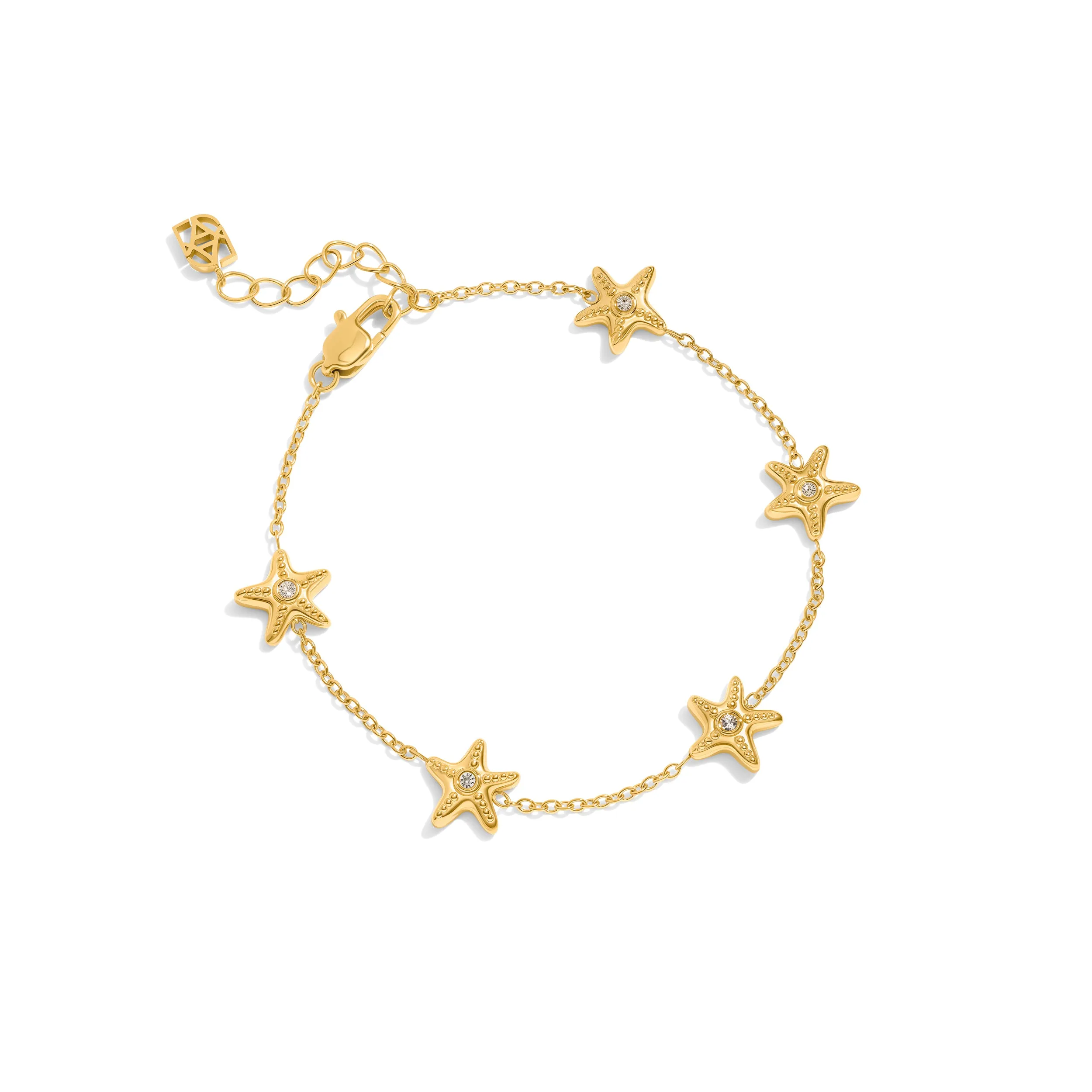 Multi Starfish Anklet (Gold) sold by Abbott Lyon