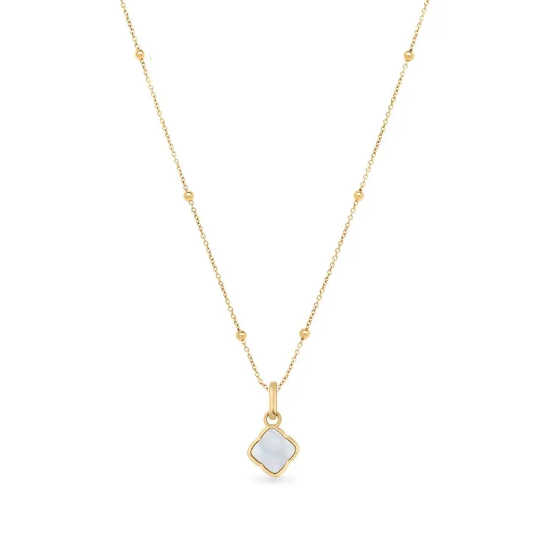 Mother of Pearl Clover Necklace (Gold) made by Abbott Lyon