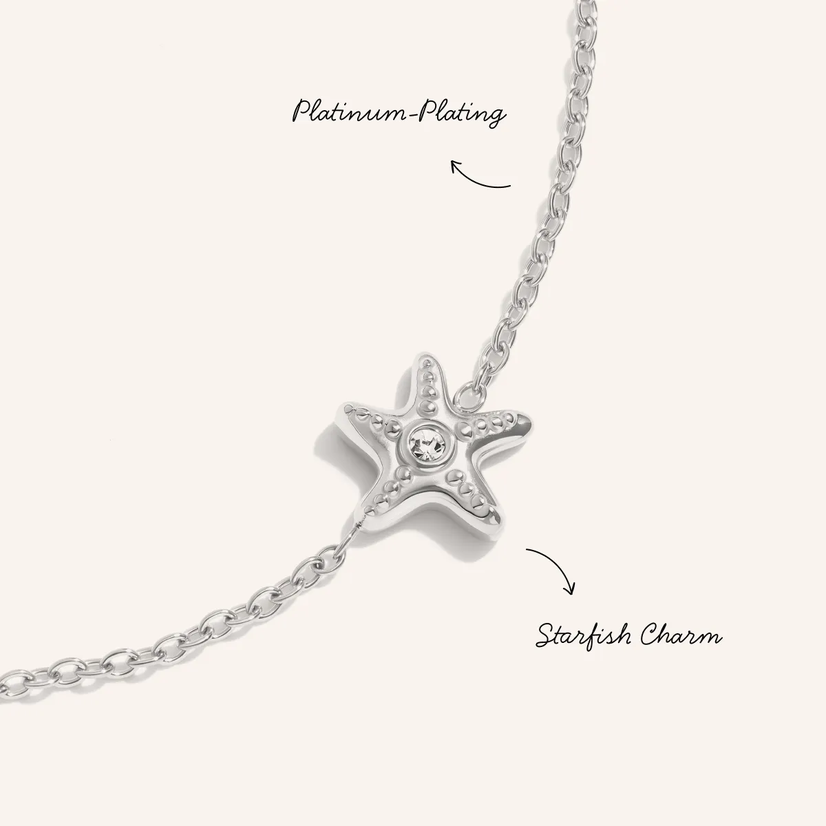 Multi Starfish Anklet (Silver) sold by Abbott Lyon product image thumbnail 3