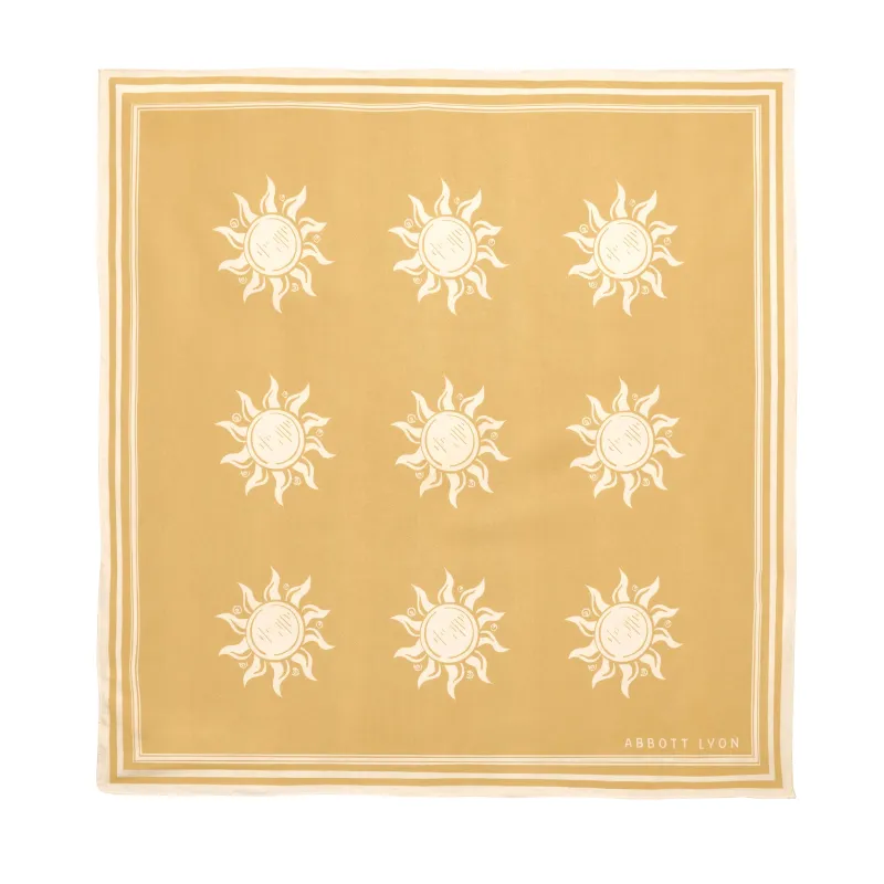 Sun Motif Scarf (Yellow) made by Abbott Lyon