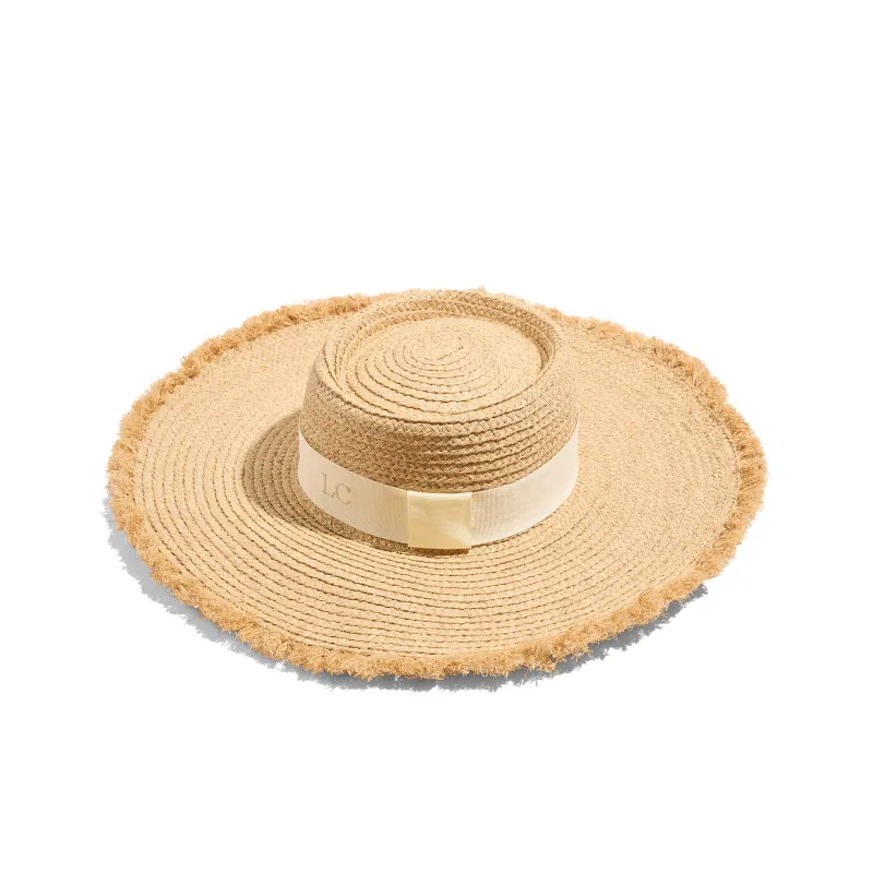 Oversized Frayed Edge Hat (Natural) (TEST) made by Abbott Lyon