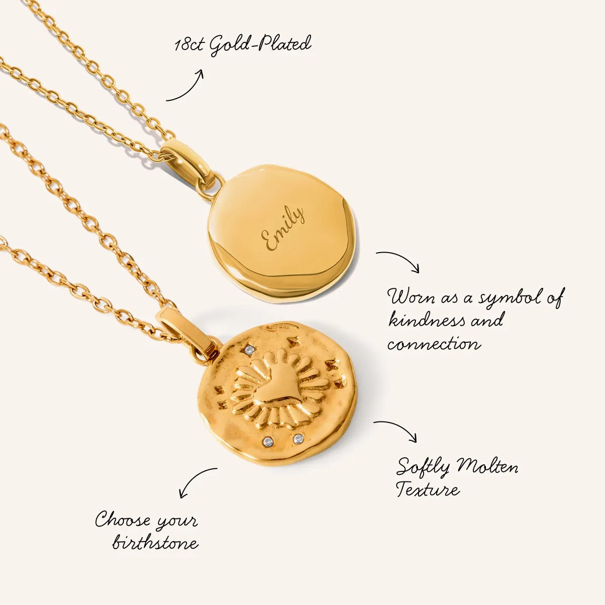 Talisman Flaming Heart Necklace (Gold) sold by Abbott Lyon product image thumbnail 3