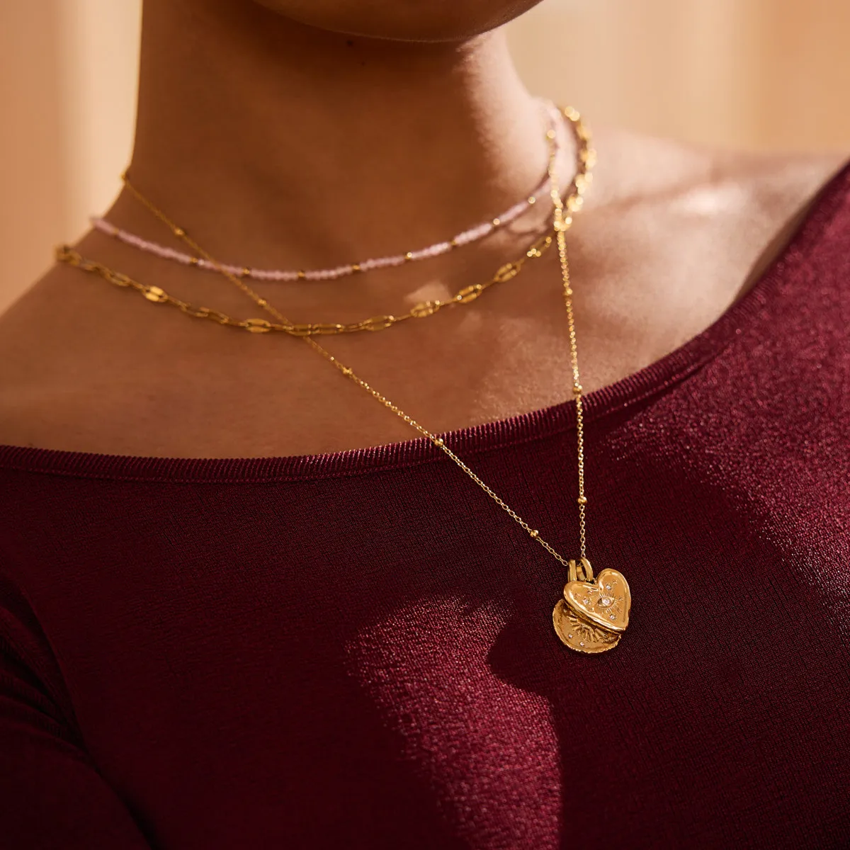 Talisman Heart Necklace (Gold) sold by Abbott Lyon product image thumbnail 4
