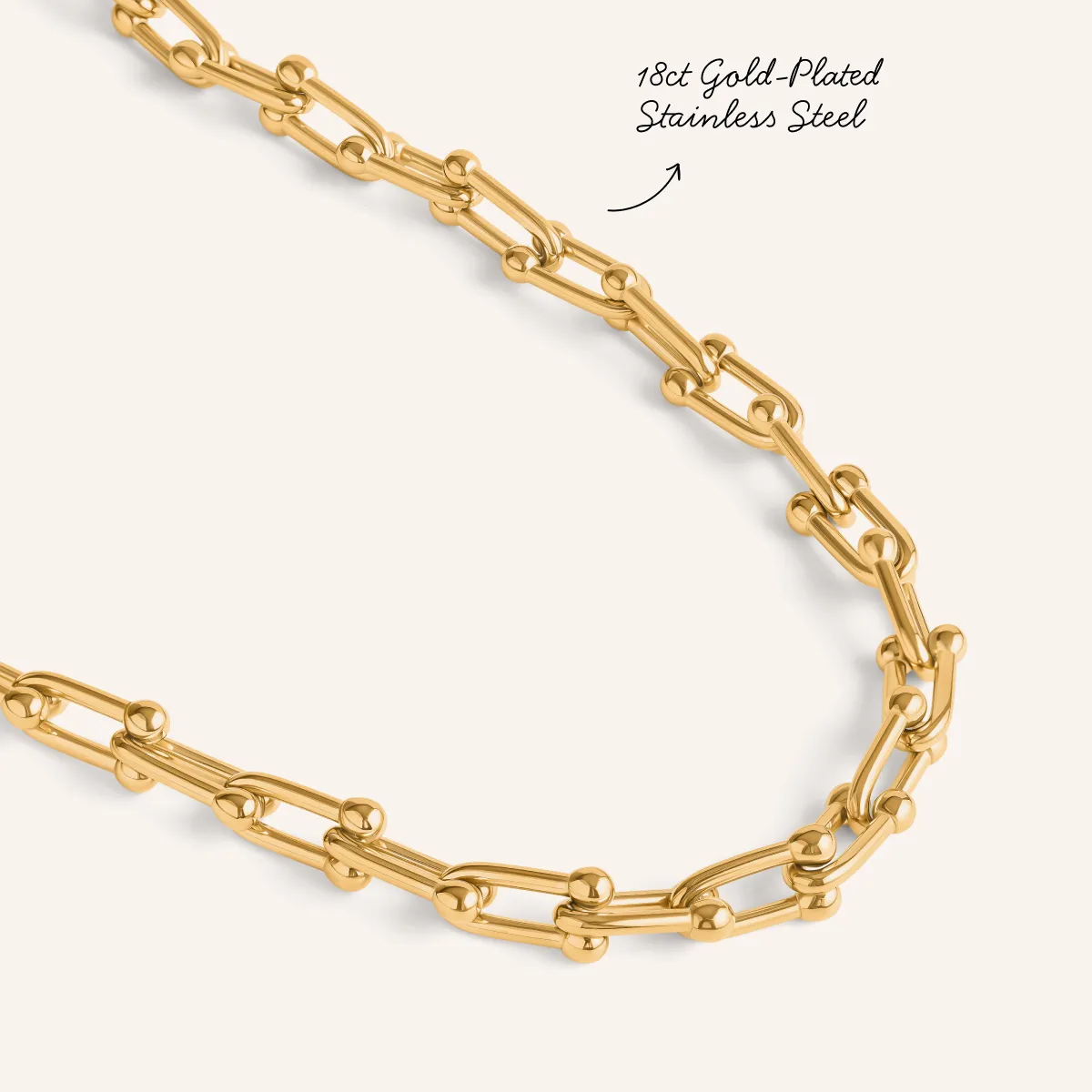 Link Chain Necklace (Gold) sold by Abbott Lyon product image thumbnail 3