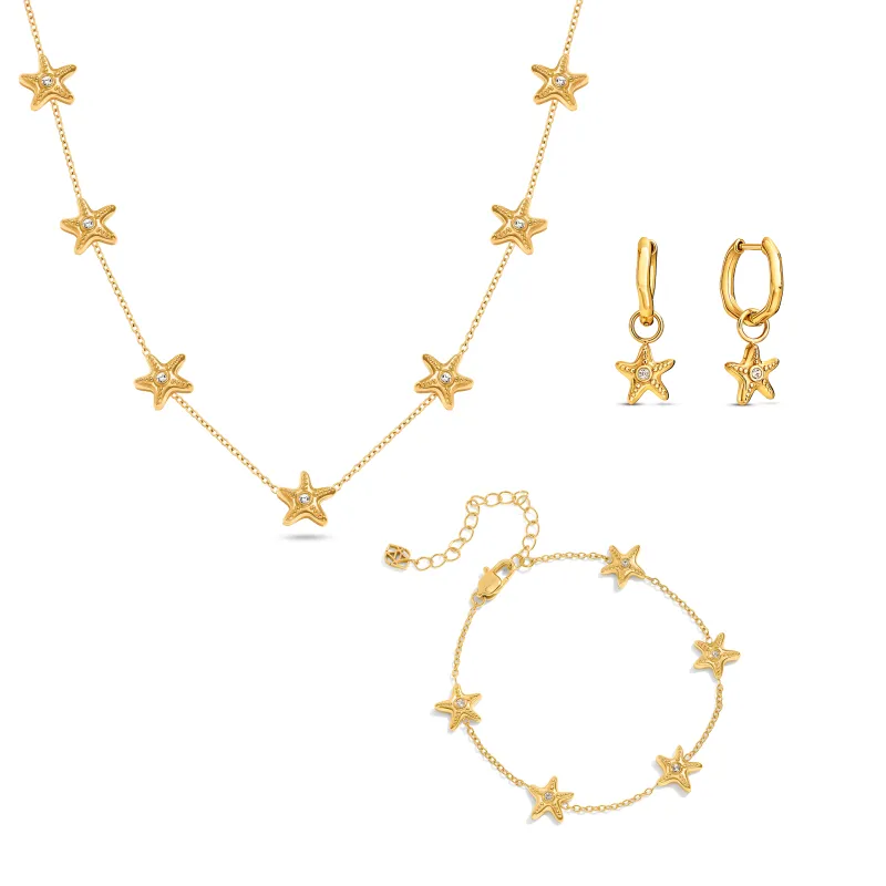 Ocean Charms Starfish Set (Gold) made by Abbott Lyon