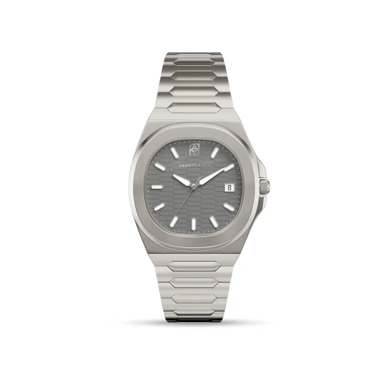 Knightsbridge 40 Charcoal Sports Watch (Silver) made by Abbott Lyon