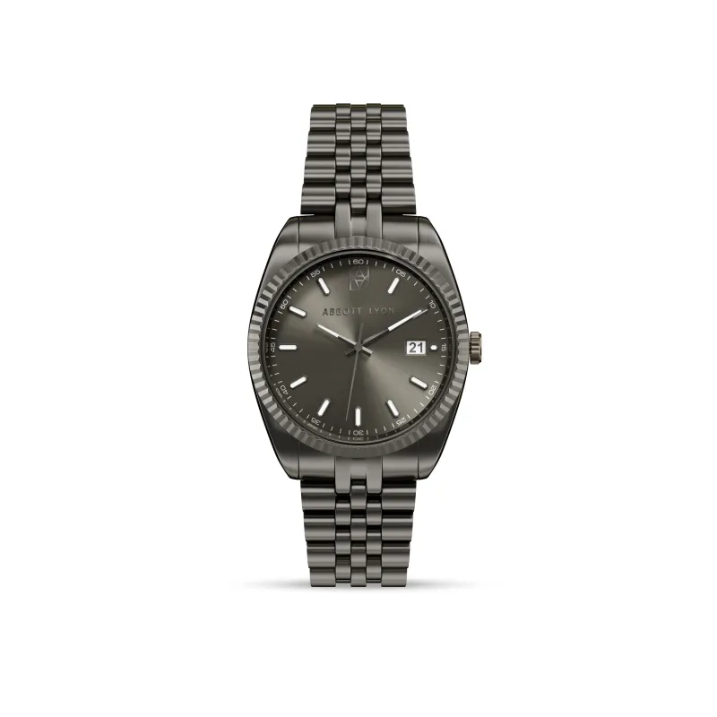 Belgravia 41 Gunmetal Watch (Silver) made by Abbott Lyon