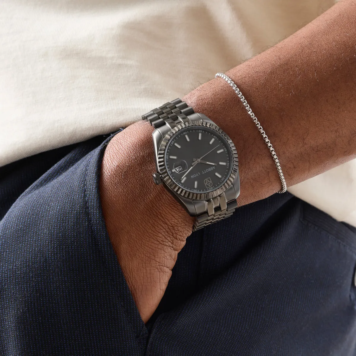 Belgravia 41 Gunmetal Watch (Silver) sold by Abbott Lyon product image thumbnail 4