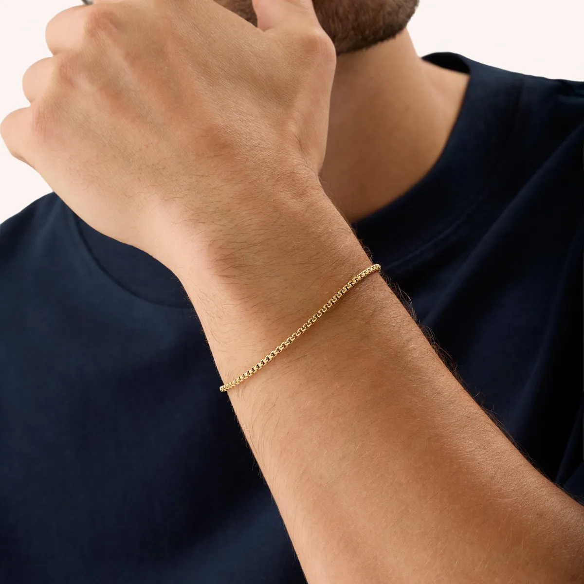 Box Chain Bracelet (Gold) sold by Abbott Lyon product image thumbnail 2