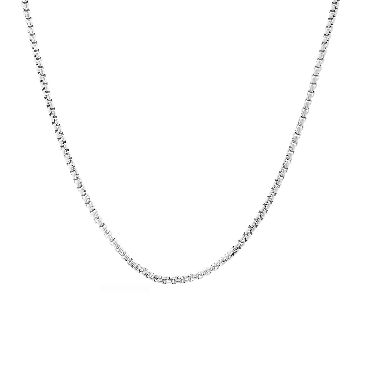 Box Chain Necklace (Silver) sold by Abbott Lyon product image thumbnail 5