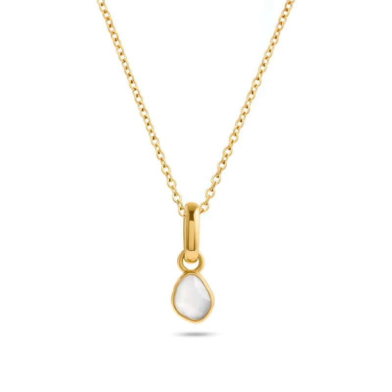 Signature Cut White Quartz Necklace (Gold) made by Abbott Lyon