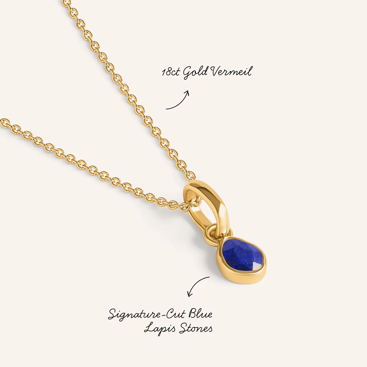 Signature Cut Blue Lapis Necklace (Gold) sold by Abbott Lyon product image thumbnail 3