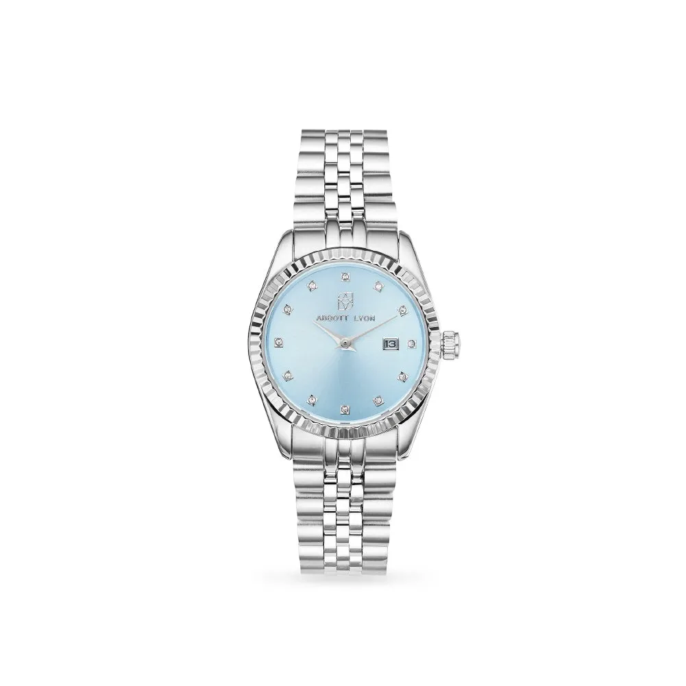 Silver Link Blue Belgravia 30 Watch sold by Abbott Lyon