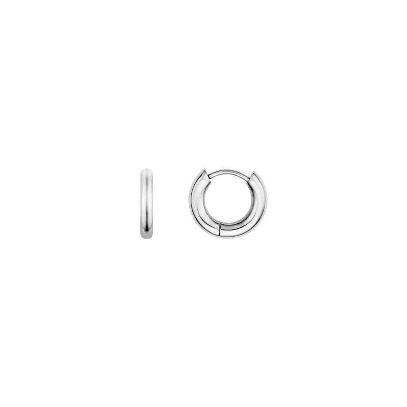 Mini Chunky Huggie Hoop Earrings (Silver) made by Abbott Lyon