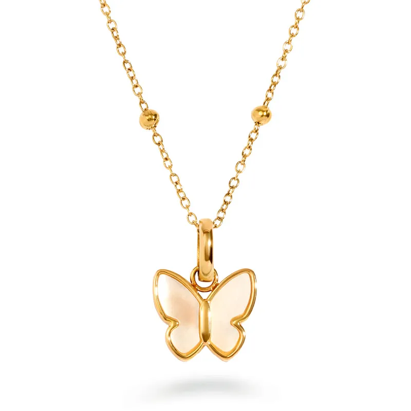 Pearl Butterfly Necklace (Gold) made by Abbott Lyon