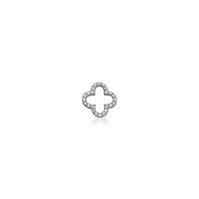 Made Mine Charms - Crystal Clover Charm (Silver) made by Abbott Lyon
