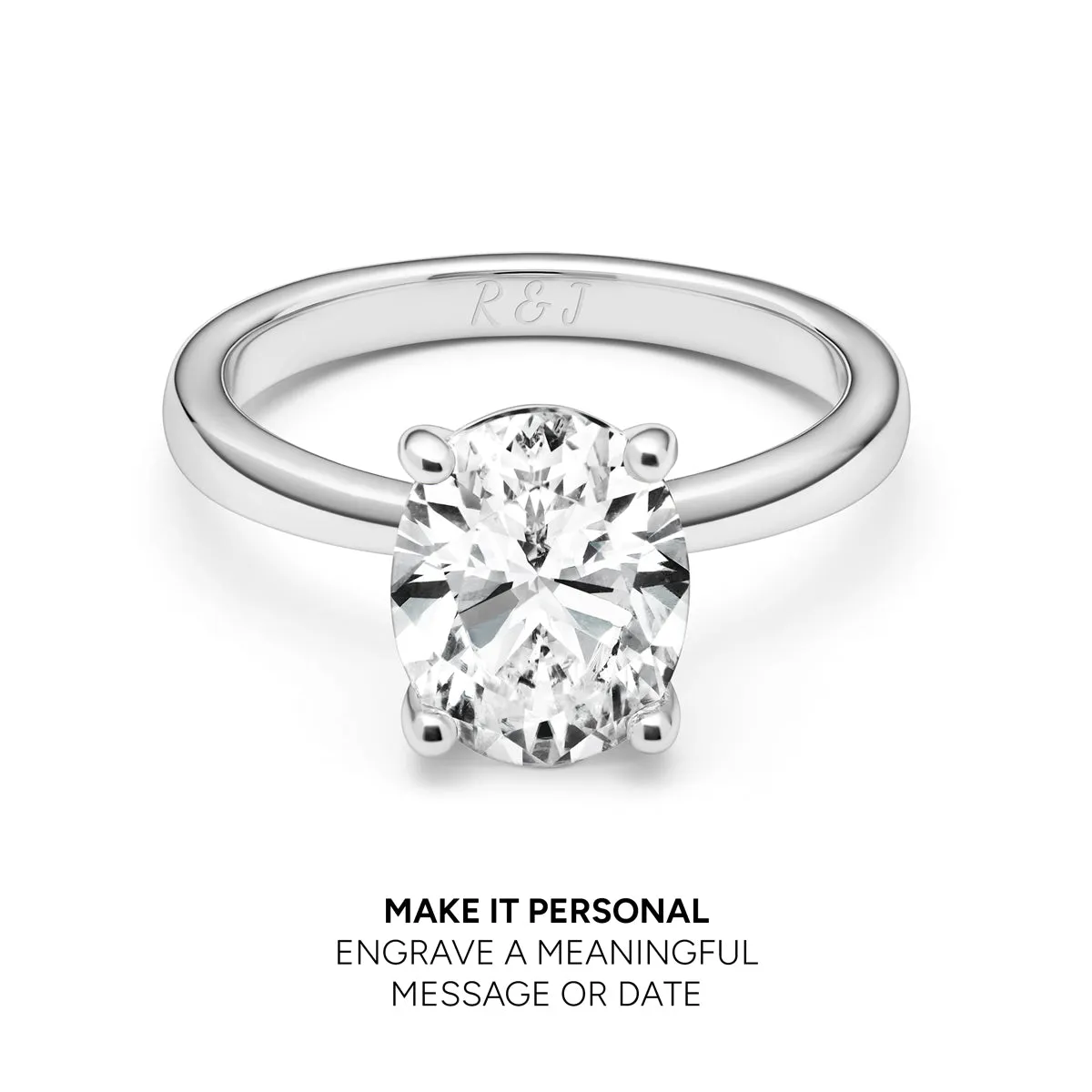 Oval Cut Solitaire Ring 2ct (Silver) sold by Abbott Lyon product image thumbnail 4