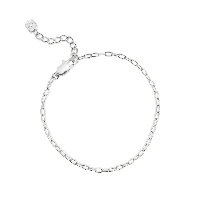 Mini Paperclip Chain Bracelet (Silver) made by Abbott Lyon