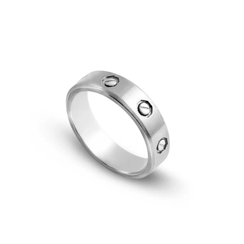 Rivet Ring (Silver) made by Abbott Lyon