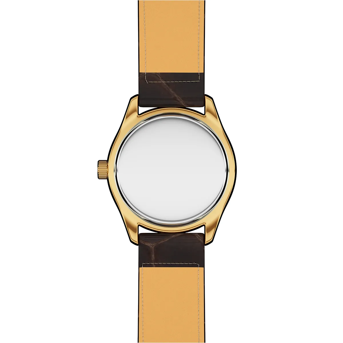 Men's 39mm Mayfair Brown Leather Watch & Fine Curb Chain Bracelet Set (Gold) sold by Abbott Lyon product image thumbnail 5