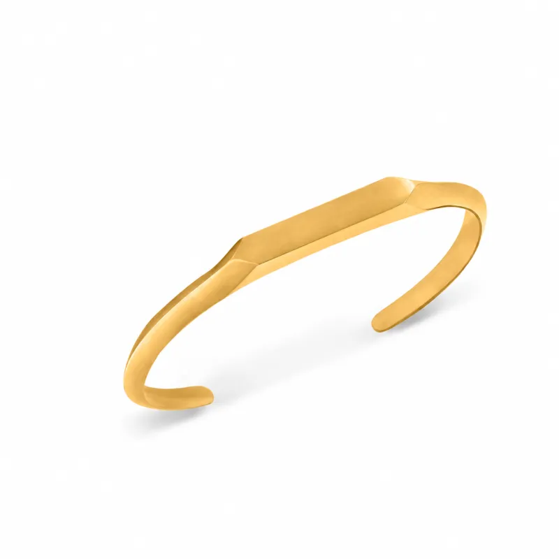 Men's Intersection Cuff Bangle (Gold) made by Abbott Lyon