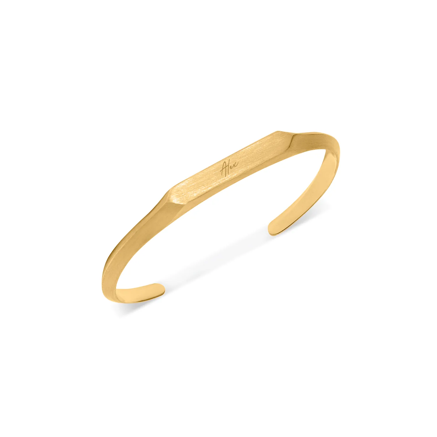 Men's Intersection Cuff Bangle (Gold) sold by Abbott Lyon product image thumbnail 3