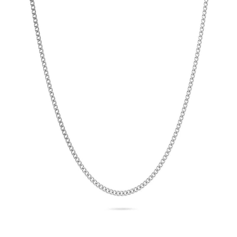 Men's Intersection Curb Chain Necklace (Silver) made by Abbott Lyon