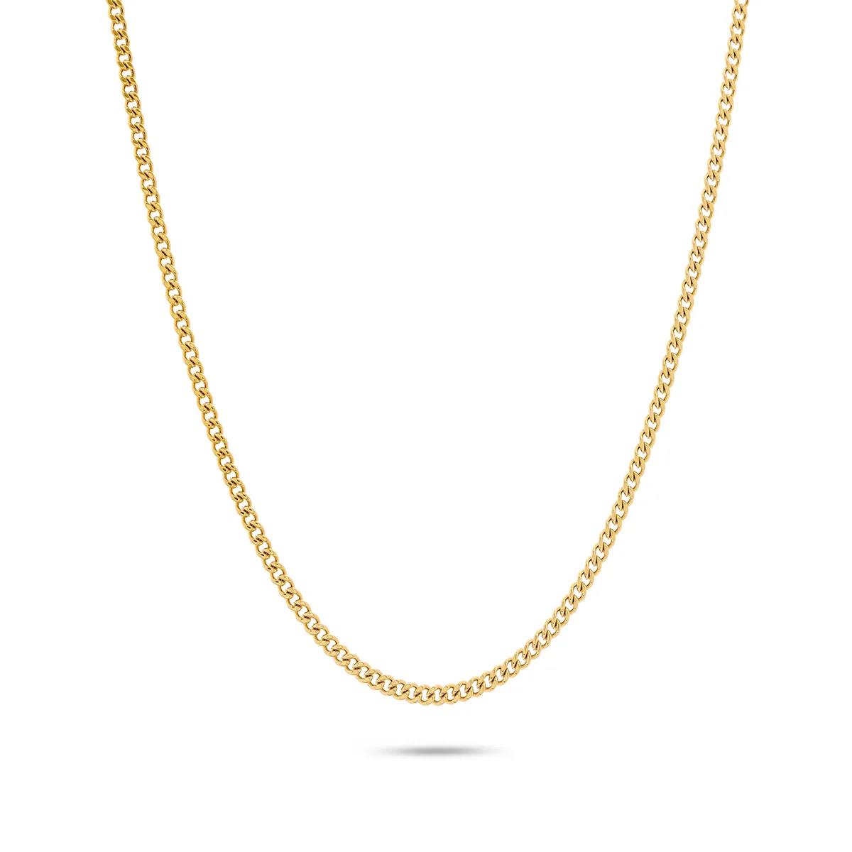Men's Intersection Curb Chain Necklace (Gold) sold by Abbott Lyon