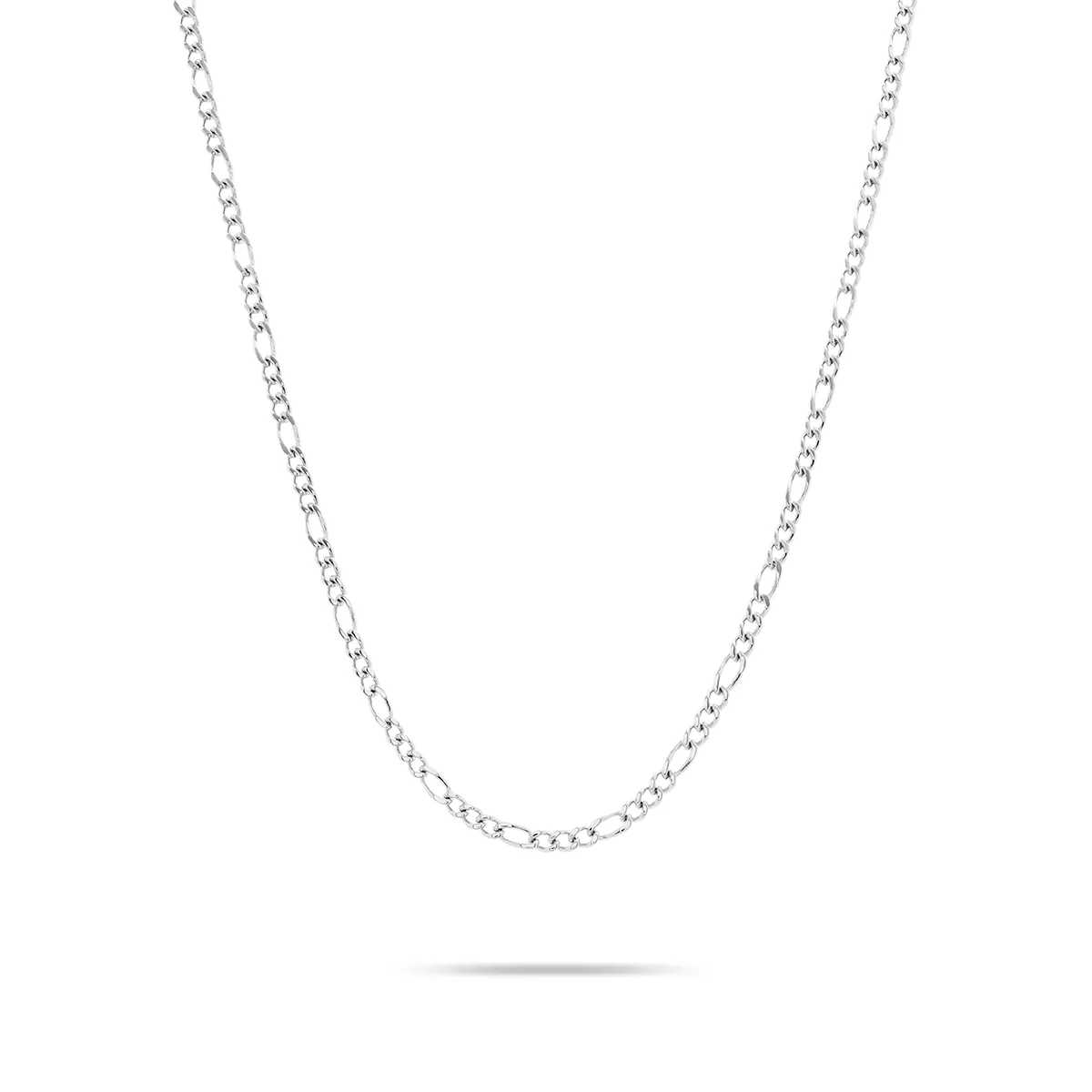 Men's Intersection Figaro Chain Necklace (Silver) sold by Abbott Lyon