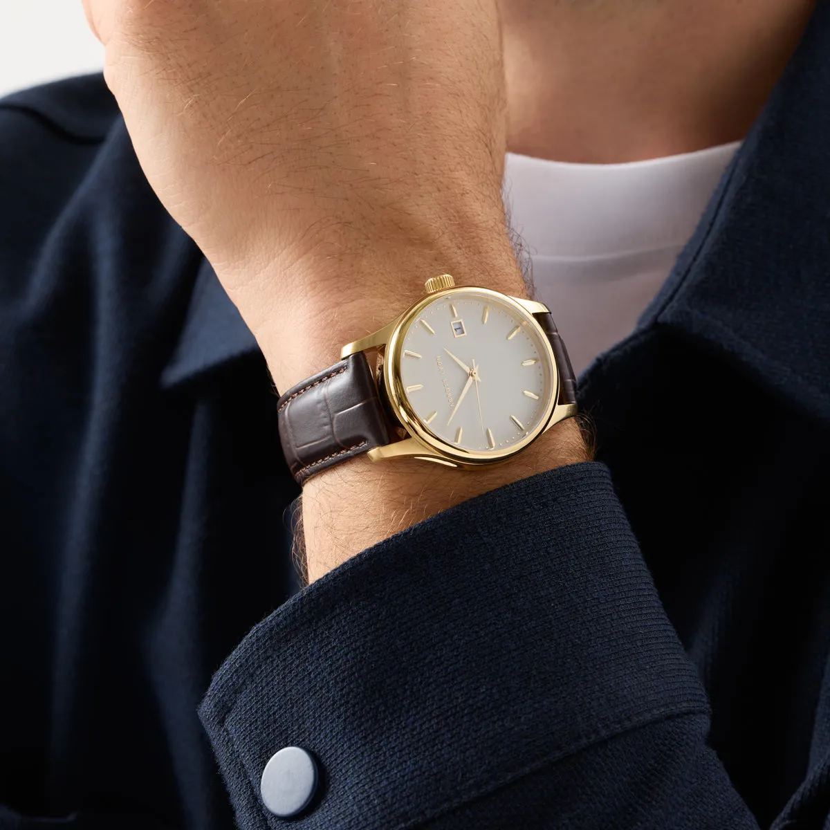 Men's 39mm Mayfair Brown Leather Watch (Gold) sold by Abbott Lyon product image thumbnail 2