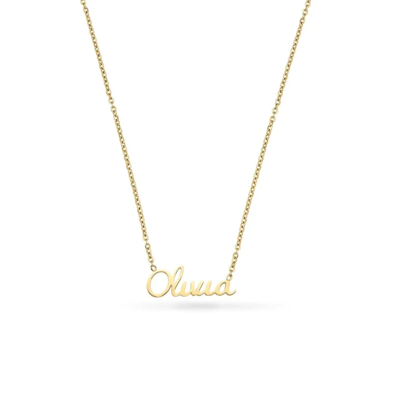 Cursive Name Necklace (Gold) made by Abbott Lyon