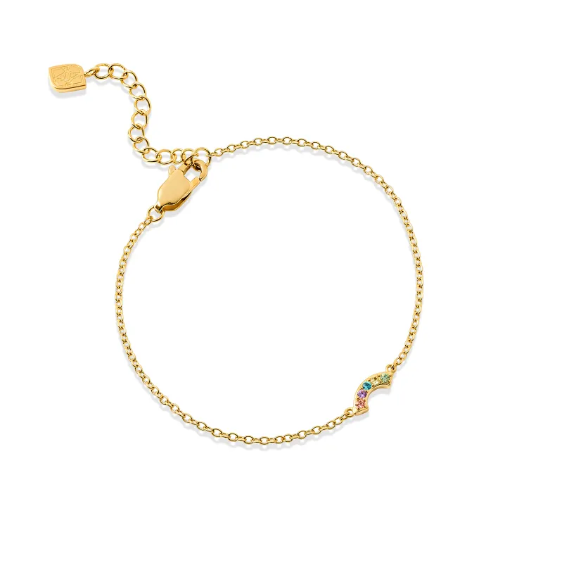 Tommy's Charity Rainbow Bracelet (Gold) made by Abbott Lyon