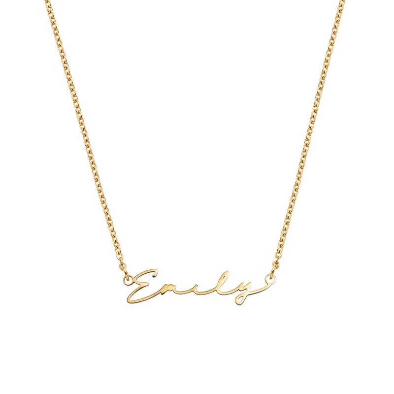 Signature Name Necklace (Gold) made by Abbott Lyon