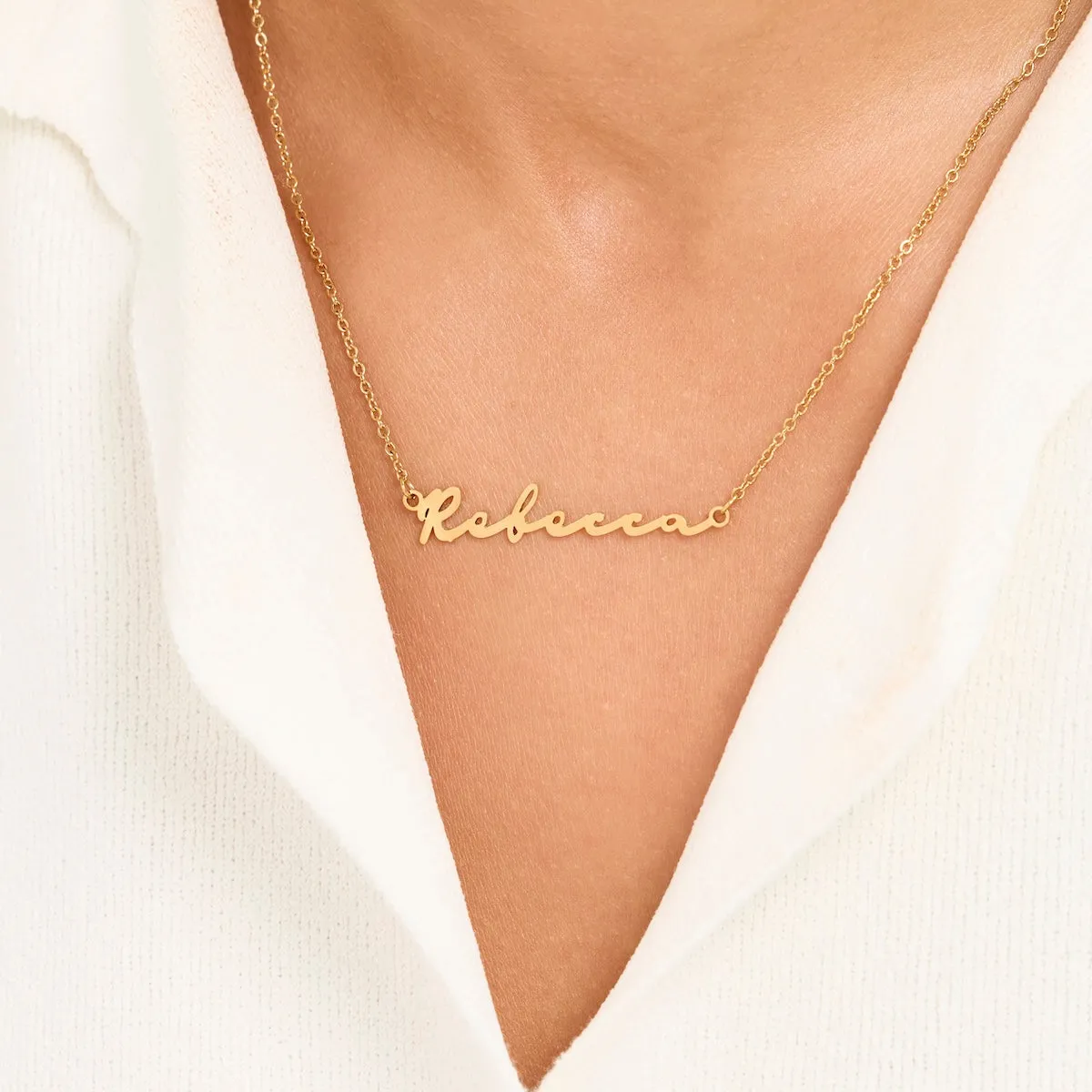 Signature Name Necklace (Gold) sold by Abbott Lyon product image thumbnail 2