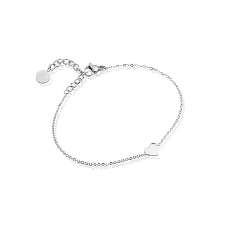 Mini Heart Bracelet (Silver) made by Abbott Lyon