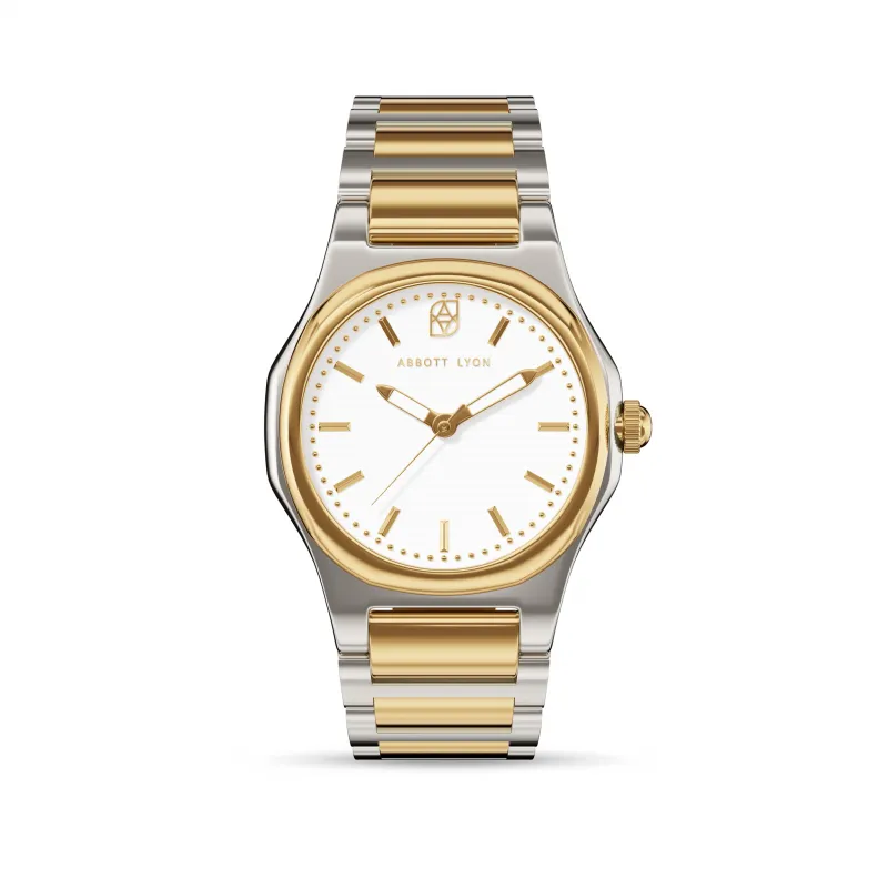 Sports Luxe 23mm Watch (Two Tone) made by Abbott Lyon