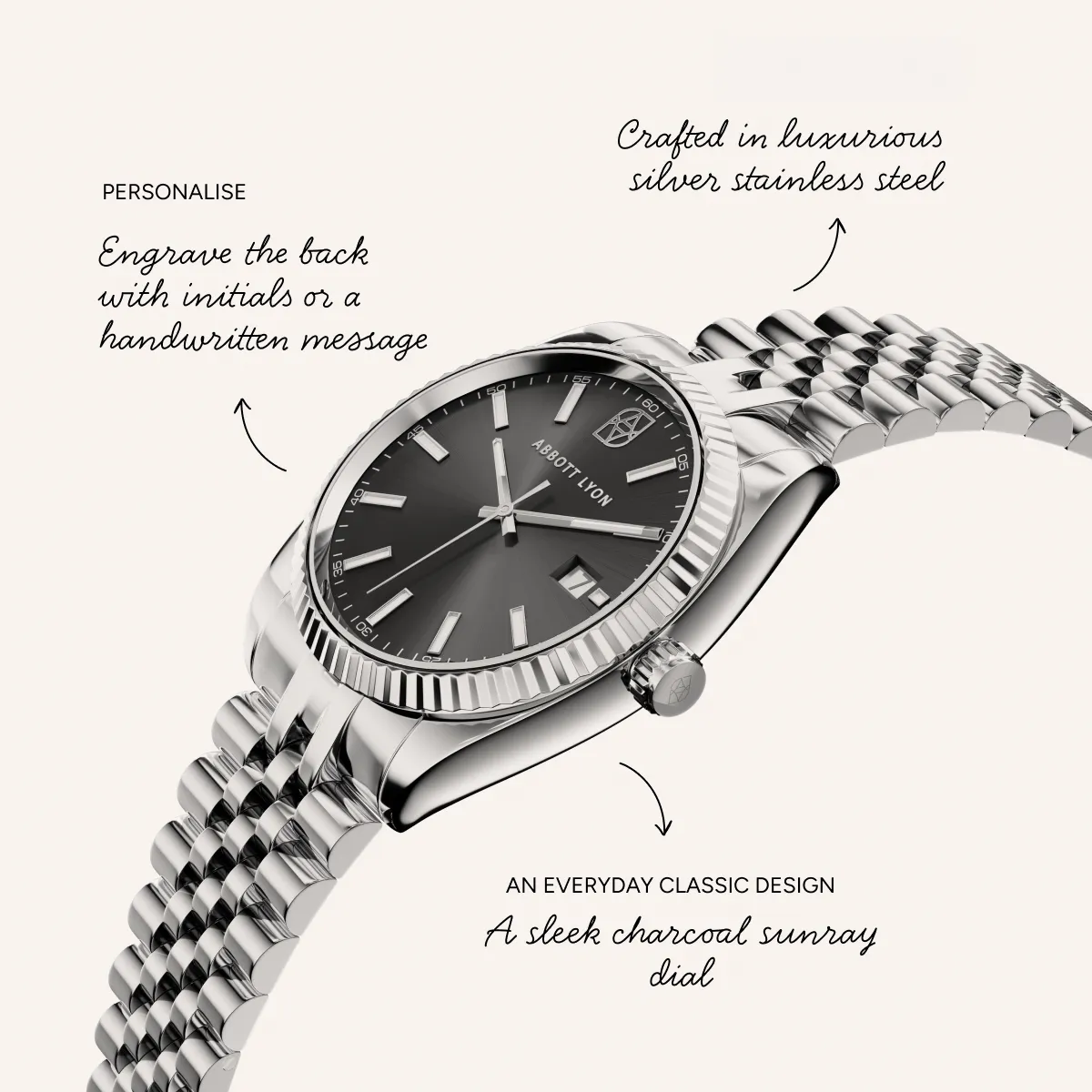Belgravia Grey 41mm Watch (Silver) sold by Abbott Lyon product image thumbnail 3