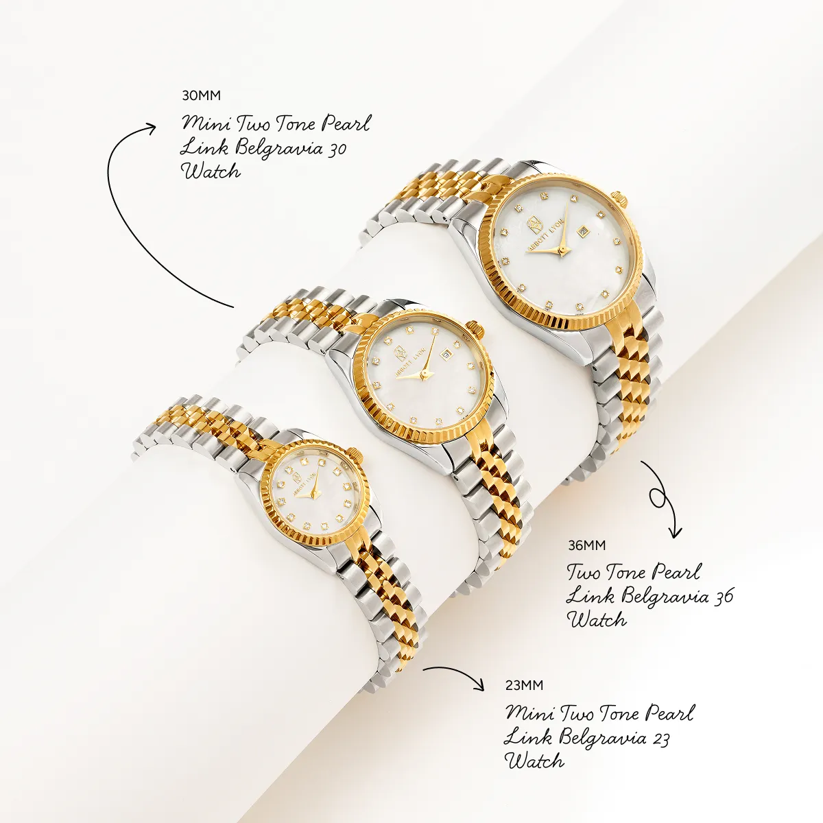 Belgravia Pearl Link 30mm Watch (Two Tone) sold by Abbott Lyon product image thumbnail 3