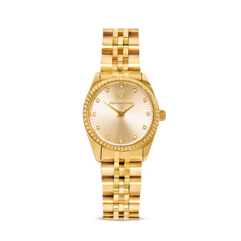 Belgravia Fluted 30mm Watch (Gold) made by Abbott Lyon