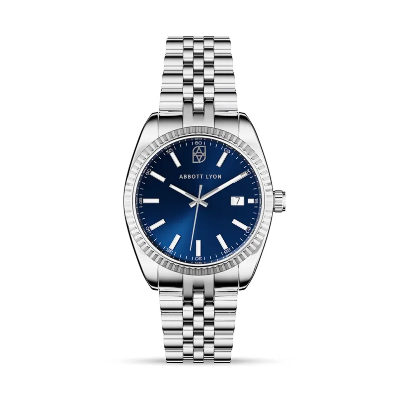 Men's Belgravia Blue 41mm Watch (Silver) made by Abbott Lyon