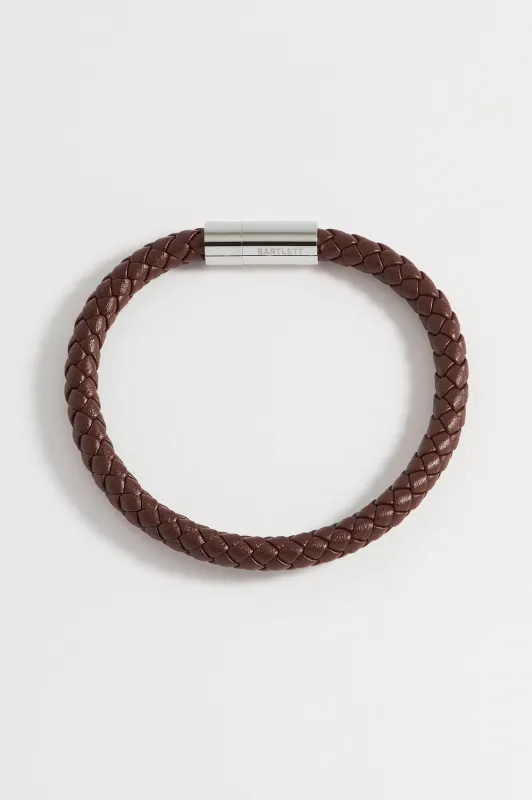 Men's Leather Single Plaited Wrap Bracelet sold by Estella Bartlett