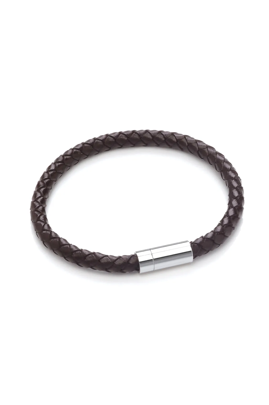 Men's Leather Single Plaited Wrap Bracelet sold by Estella Bartlett product image thumbnail 3